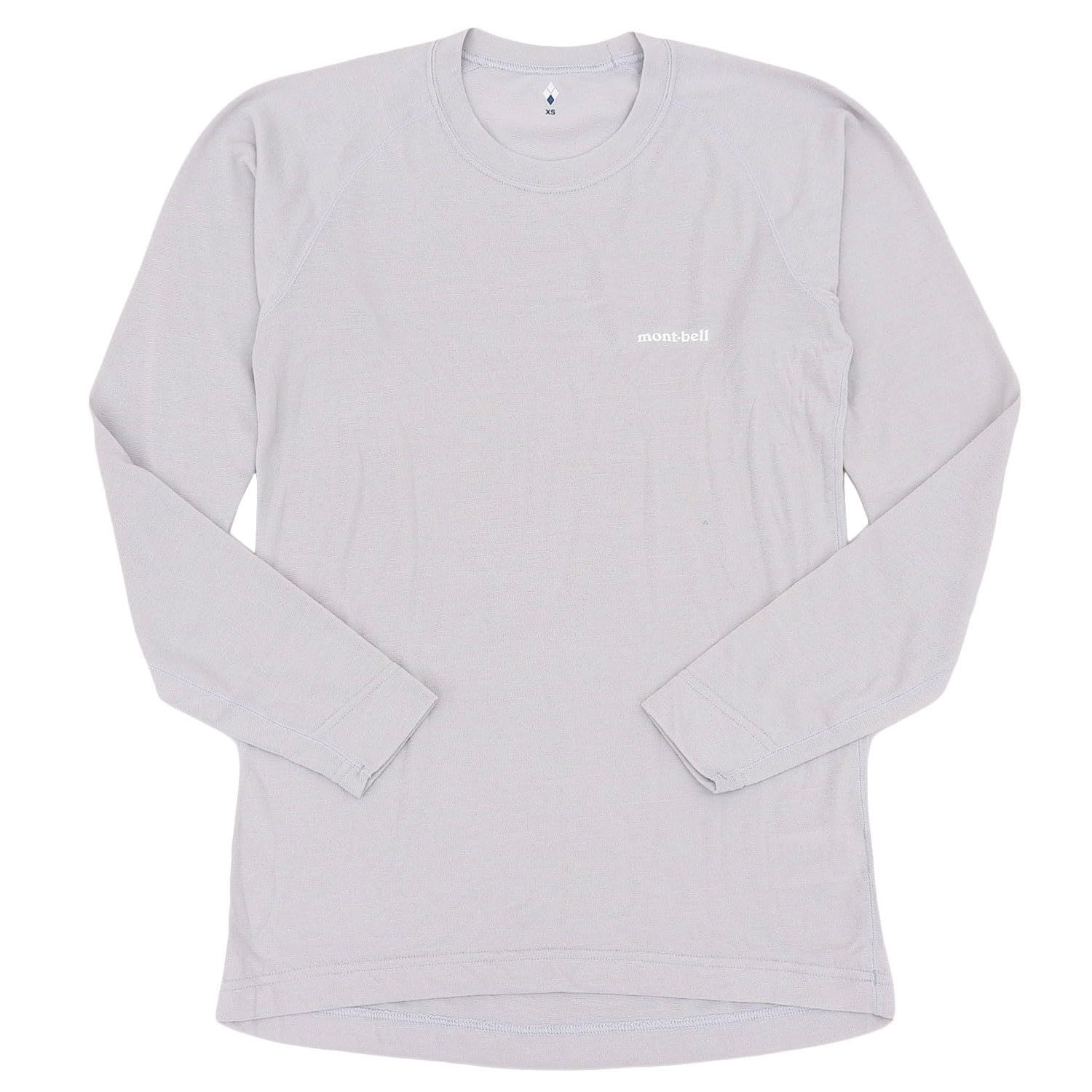 モンベル アンダーウェア メンズ インナー ジオライン L.W.ラウンドネックシャツ 1107732 ライトグレー LGY XL
