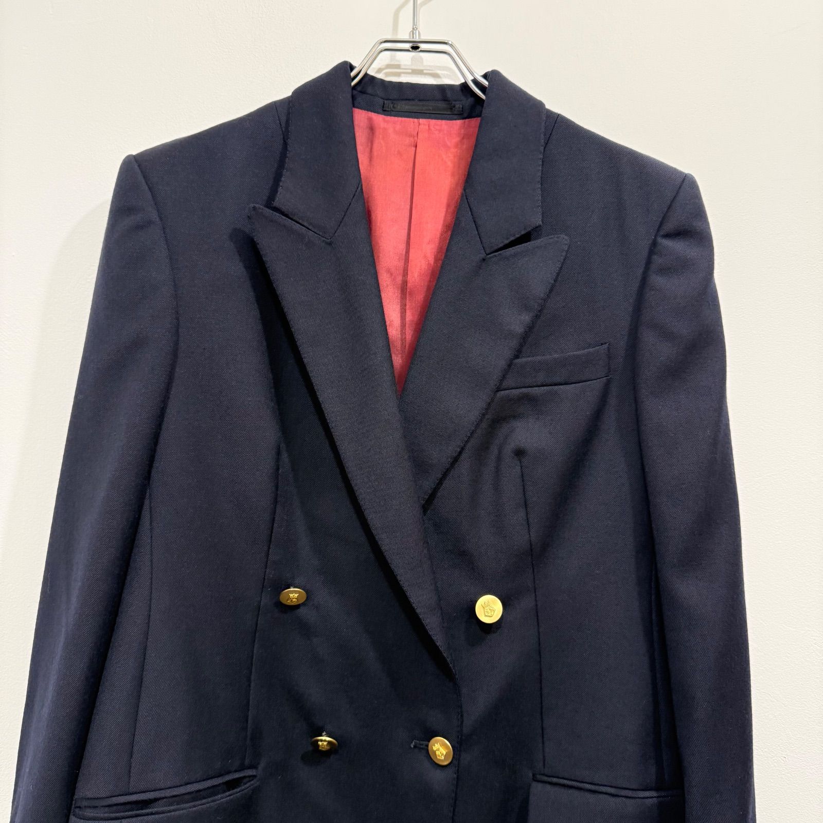 ヴィンテージ アクアスキュータム 金ボタン ブレザー 紺ブレ