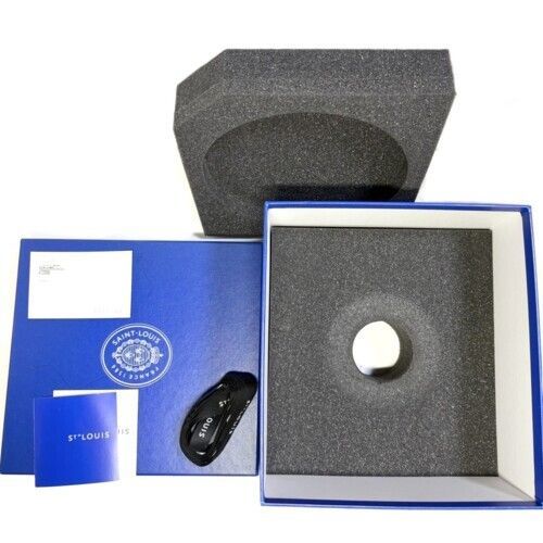  SAINT LOUIS サンルイ エルメスグループ キャンドルスタンド クリスタルガラス ブルー インテリア小物 オブジェ トレー ろうそく立て ロウソク キャンドルランプ HERMES 81626 アロマ キャンドル インテリア 生活道具