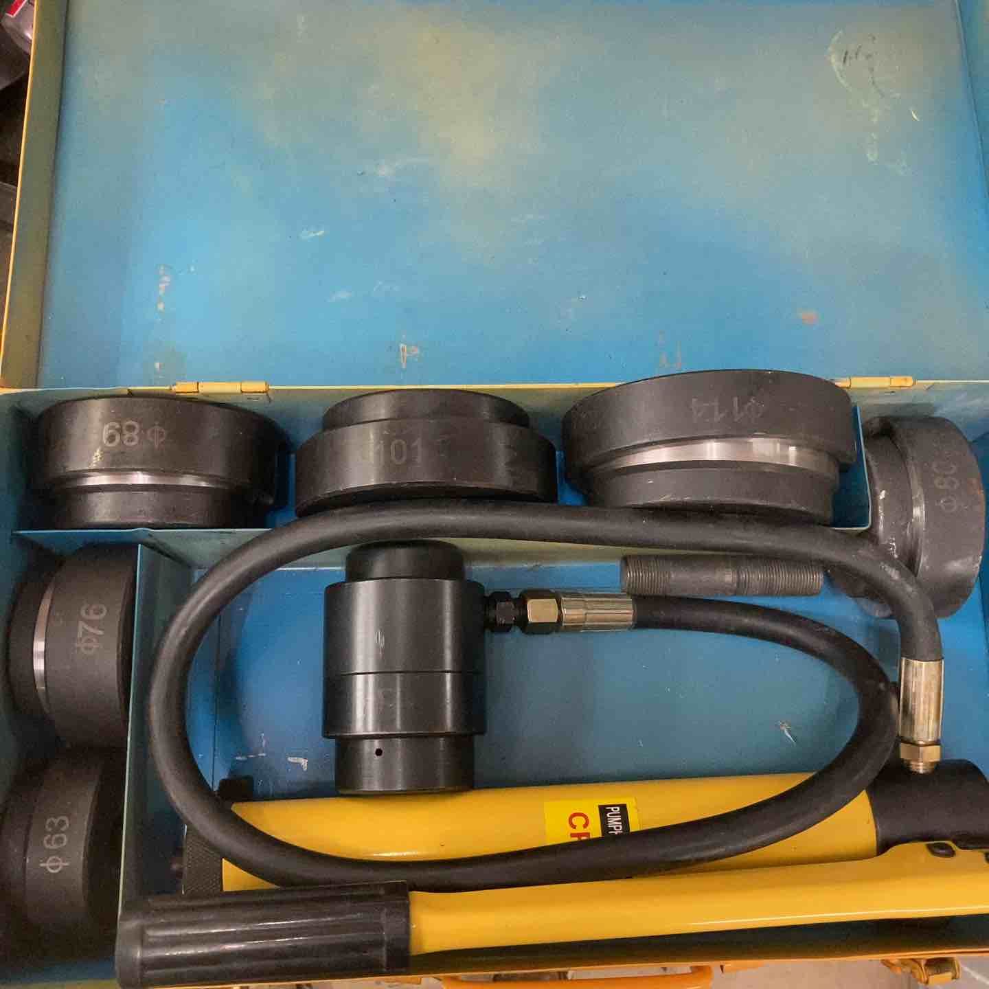 Bonvoisin 油圧パンチャー 手動穴あけパンチ 15トン ステンレス鋼 鉄板 工事 建築 金型付き SYK 15 A 16 51 mm