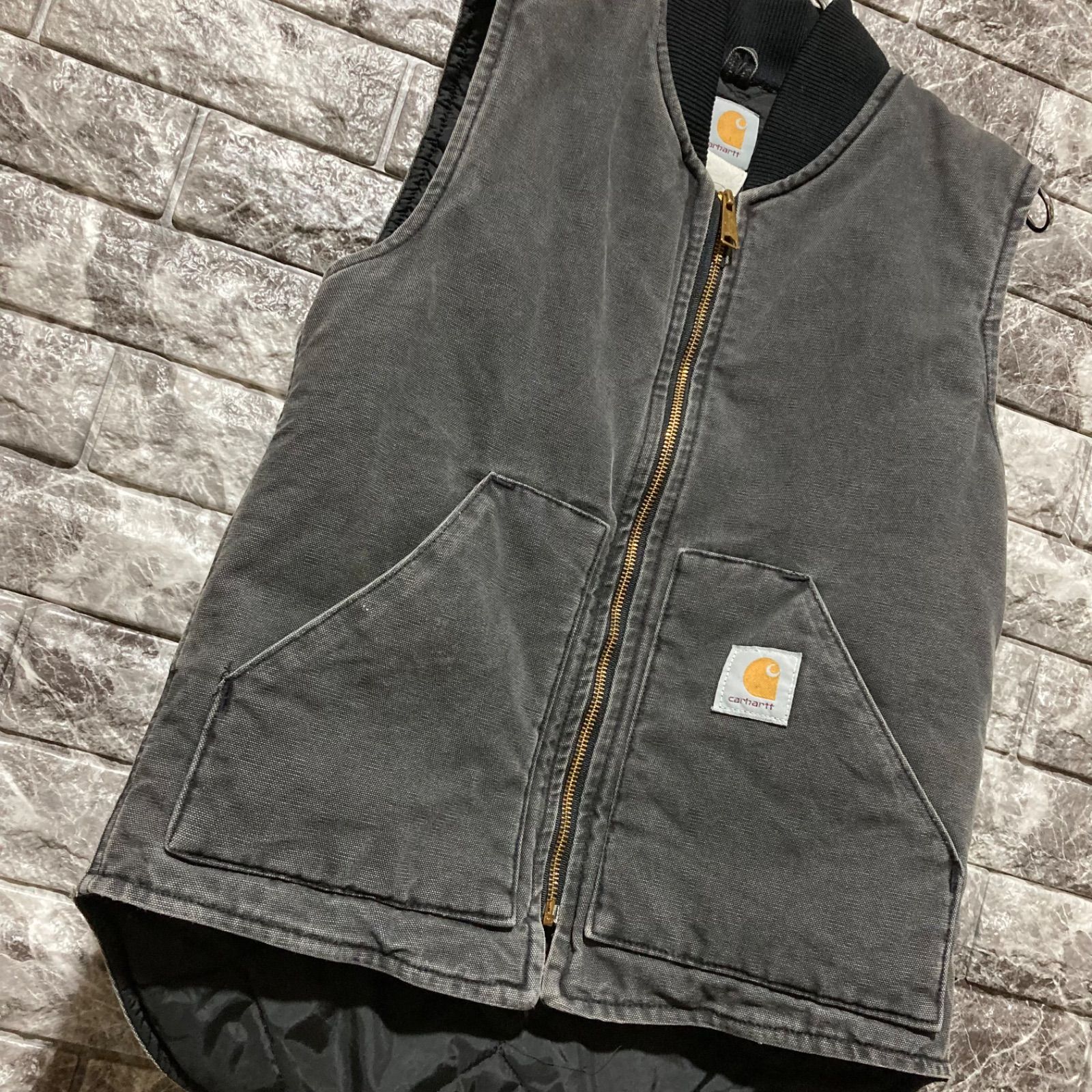 CARHARTT ダックベスト S USA製 腰ゴム カーハート DUCK VEST - メルカリ