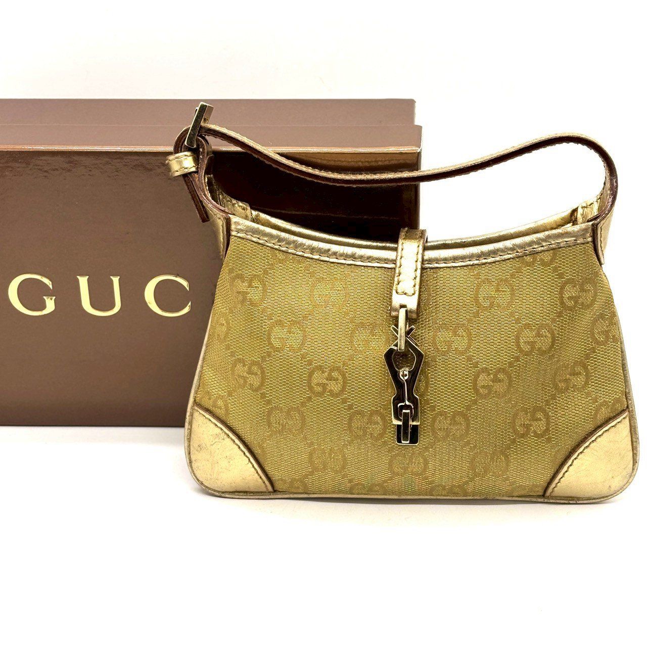 品よく華やぐ名作】 GUCCI グッチ ハンドバッグ ジャッキー GG