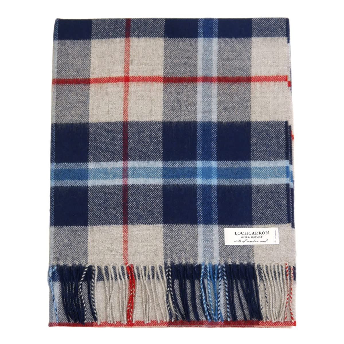 ロキャロン 英国 スコットランド製 ストール 大判 ラムズウール100％ タータンチェック 180 cm×70 cm