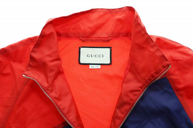 グッチ GUCCI LOGO NYLON JACKET RED サイズ46 618900 ロゴ ナイロン