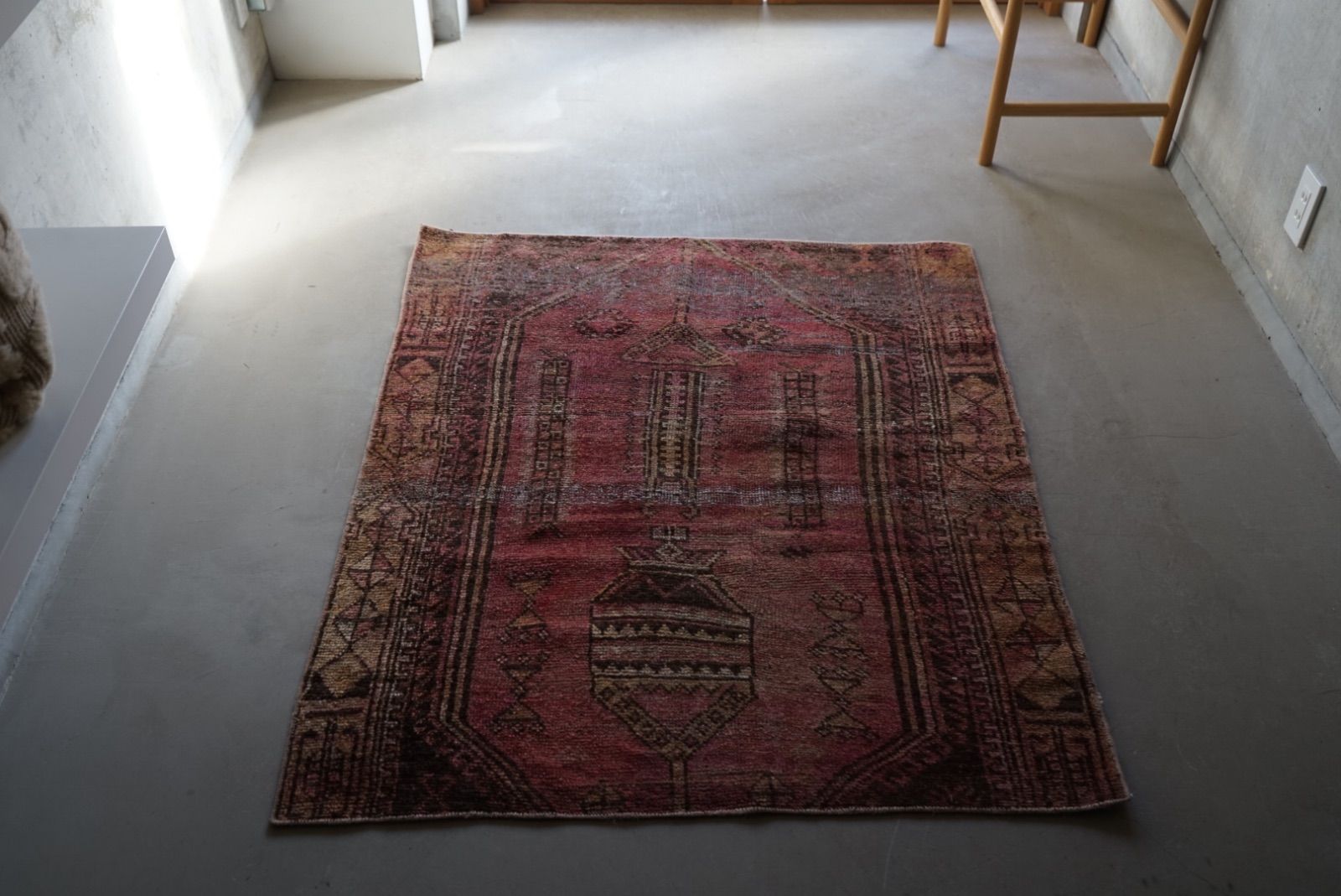 YUMMY vintage　トルコ　ヴィンテージラグ　ブラウン　パープル YUMMY vintage トルコ ヴィンテージラグ ブラウン パープル vintage