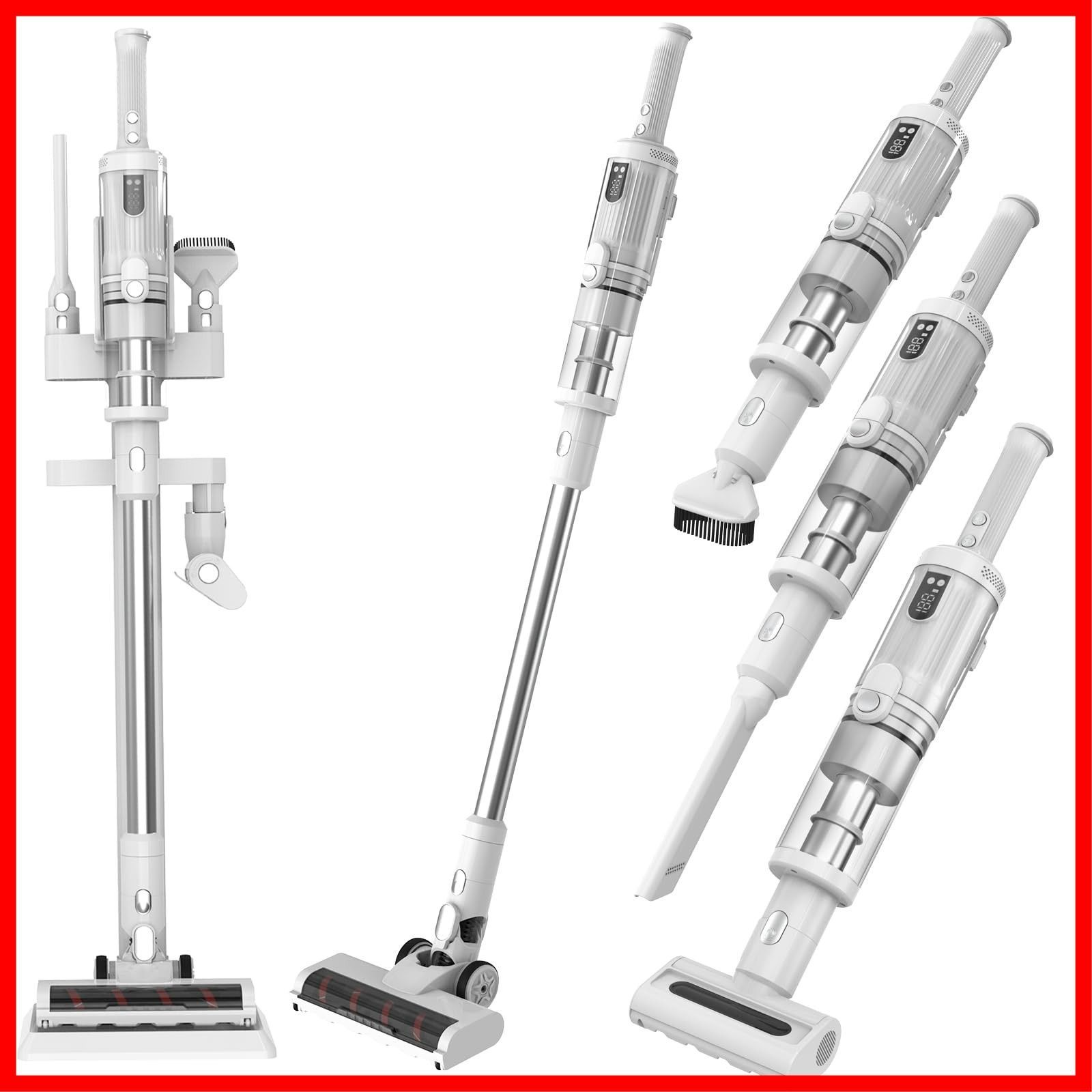 H 13フィルター 200 AW強力吸引 3種アタッチメント付属 2500 mAh長 航 超軽量0.98 kg 99.97 - コードレスハンドクリーナー