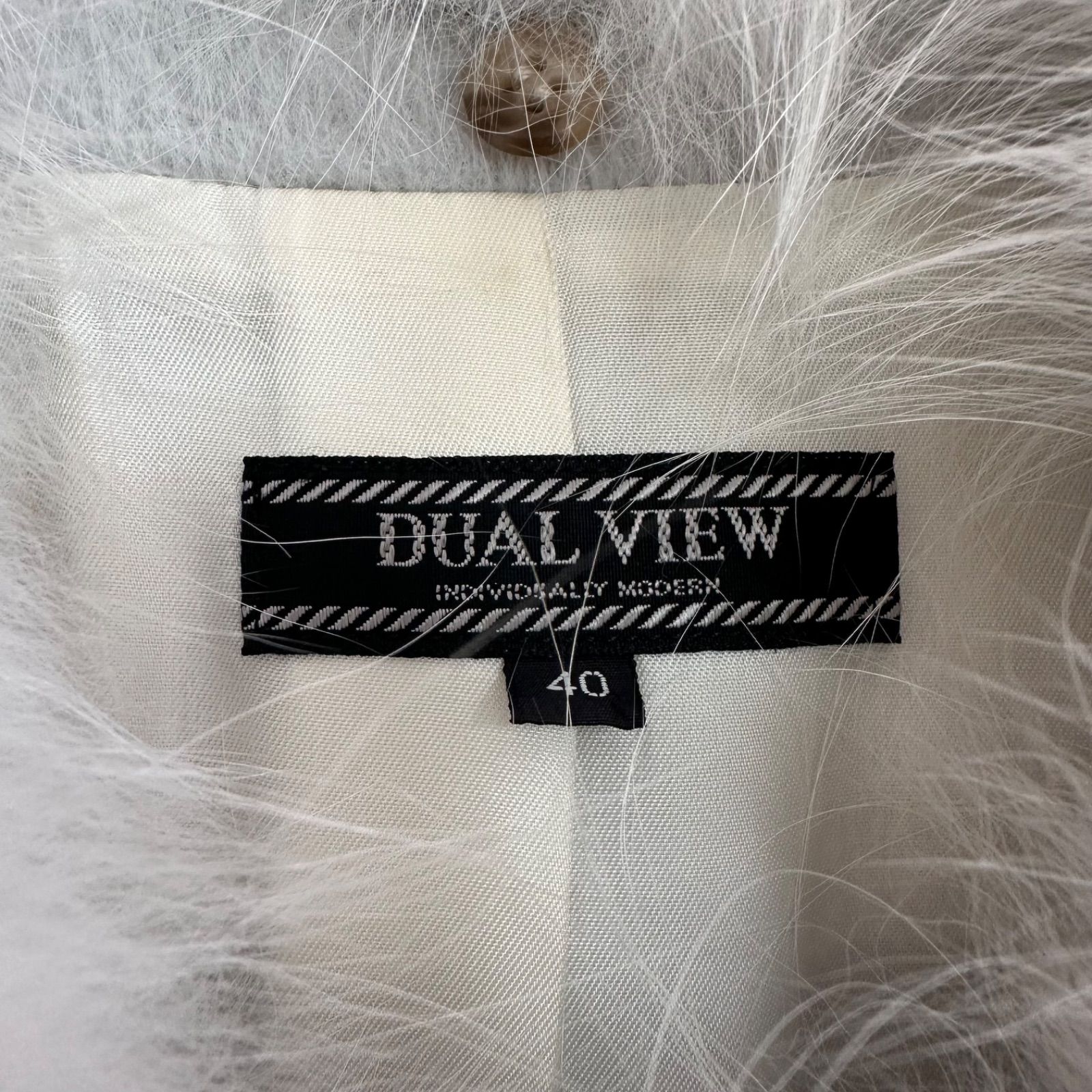 ZM1700【美品】DUAL VIEWデュアルビュー ファー付きロングコート 