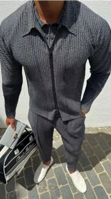 ボランテ プリーツ ヘリンボーン セットアップ トップス2 ボトムス1 サイズ