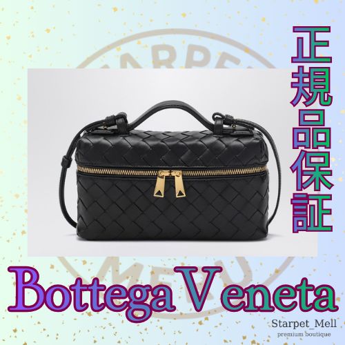 Bottega Veneta ブラックバンバンバニティケースバッグ
