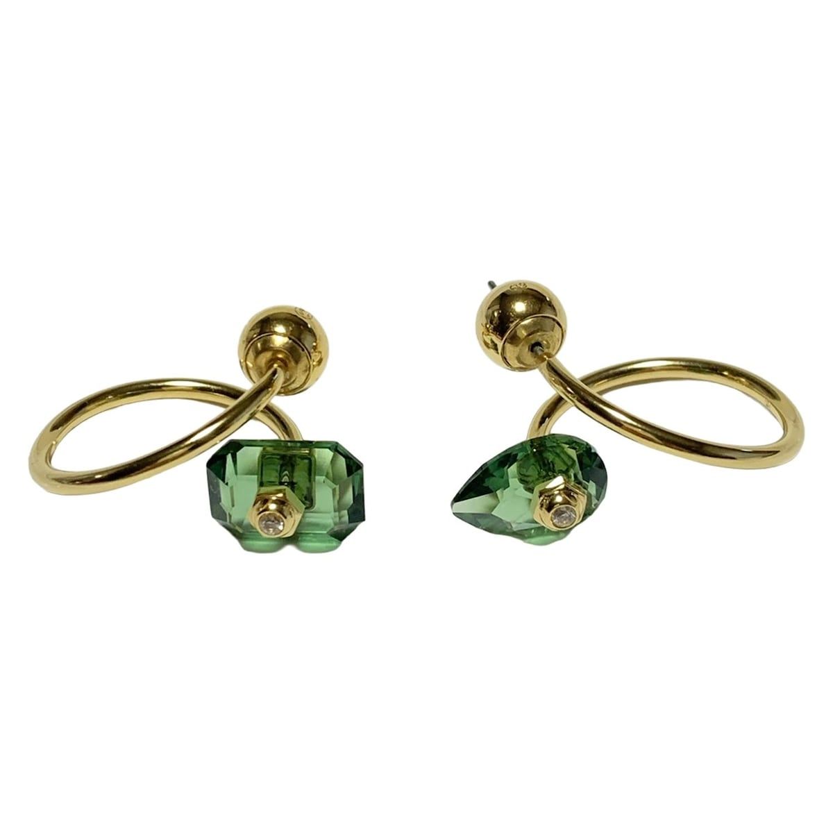 SWAROVSKI スワロフスキー ピアス ゴールド グリーン