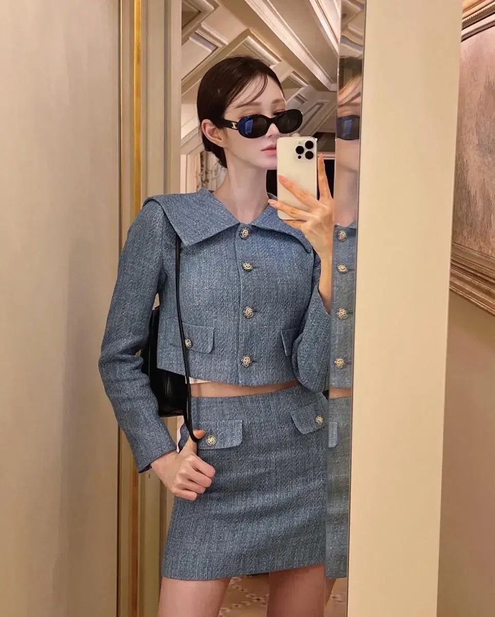 ラベルルブラン リー りつ ツイード ジャケット スカート セットアップ