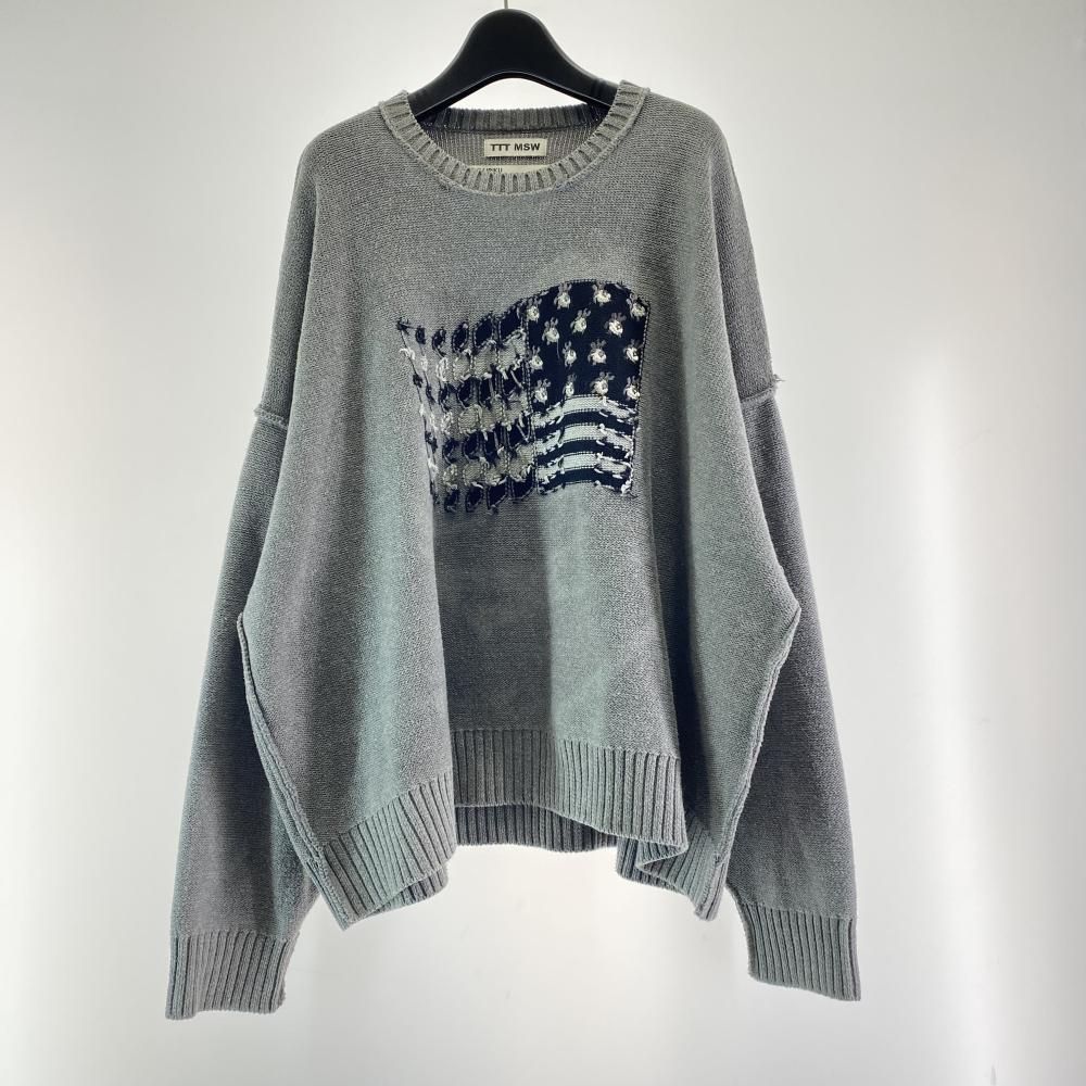 DAIRIKU TTTMSW American Pullover Knit with Flower グレー ダイリク 17