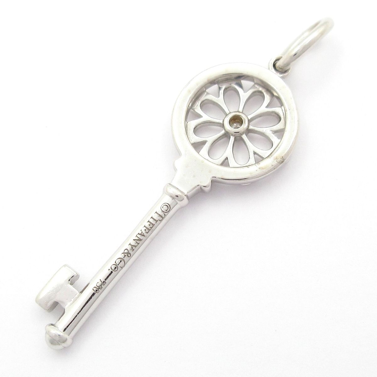 TIFFANY-Co. ティファニー ペンダントトップ フローラルキー K 18 WG×ダイヤモンド