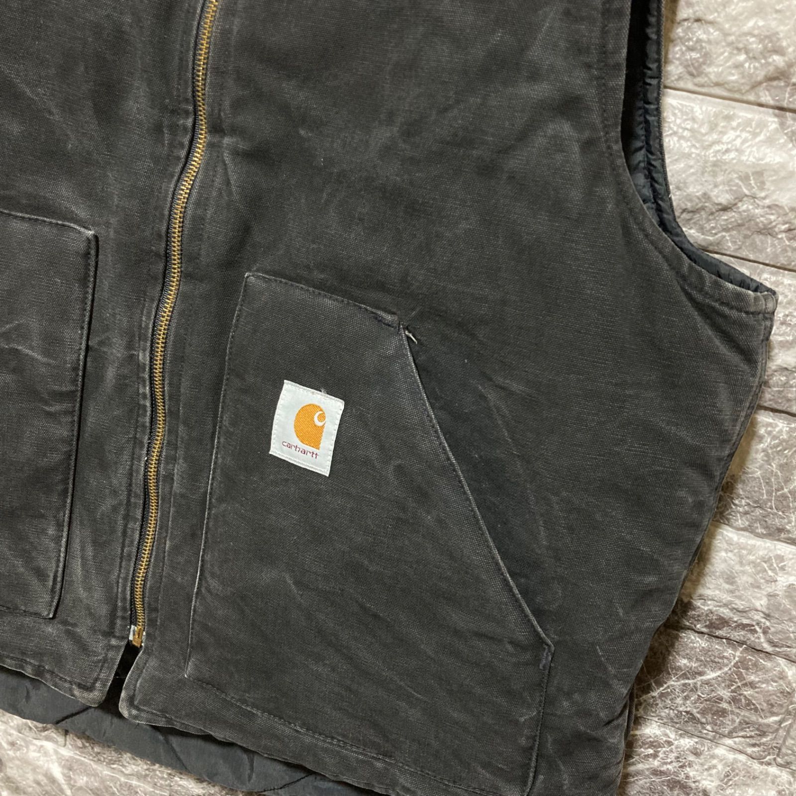 CARHARTT ダックベスト XL USA製 腰ゴム カーハート DUCK VEST ②