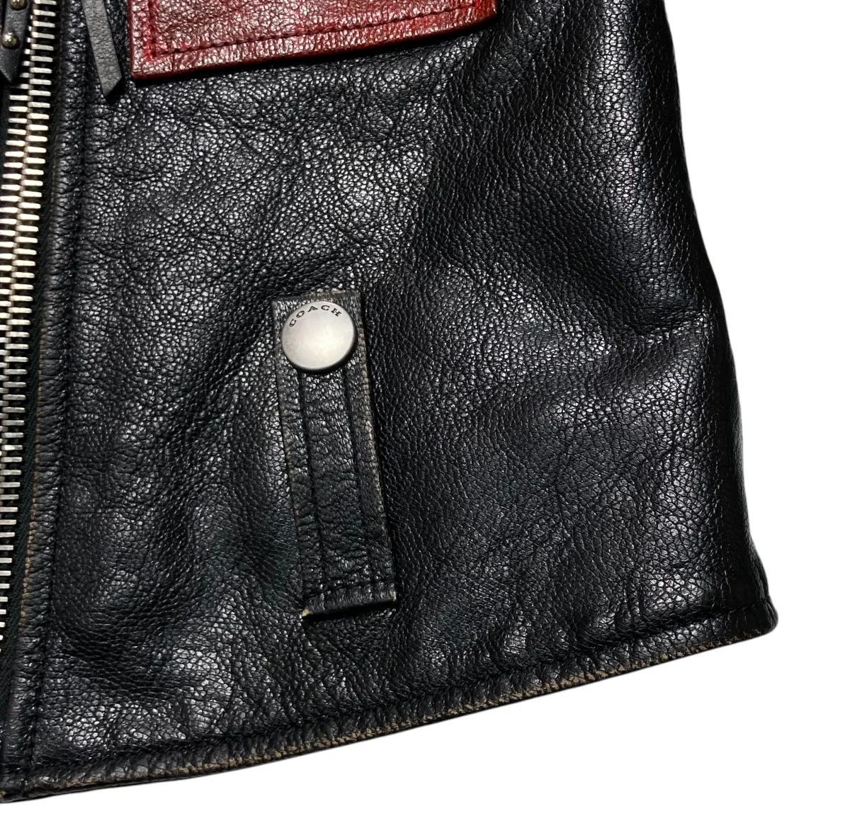  COACH × Disney ミッキーマウス スタッズ ダブル ライダース ジャケット レディース コーチ シングルライダース レザージャケット ライダース