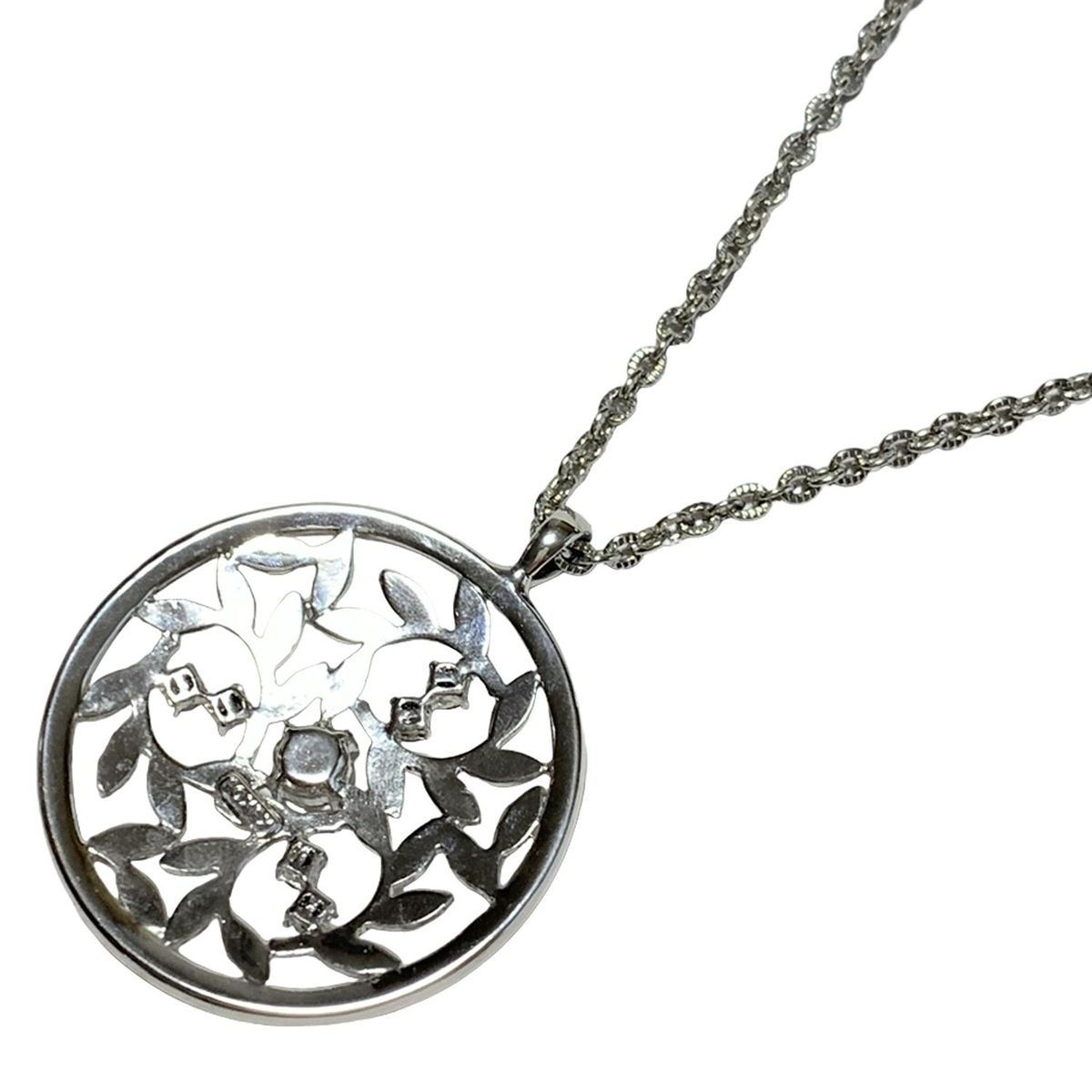 フォクシー FOXEY ネックレス 美品 FOXEY(フォクシー) ネックレス美品 - シルバー×クリア リボン - メルカリ