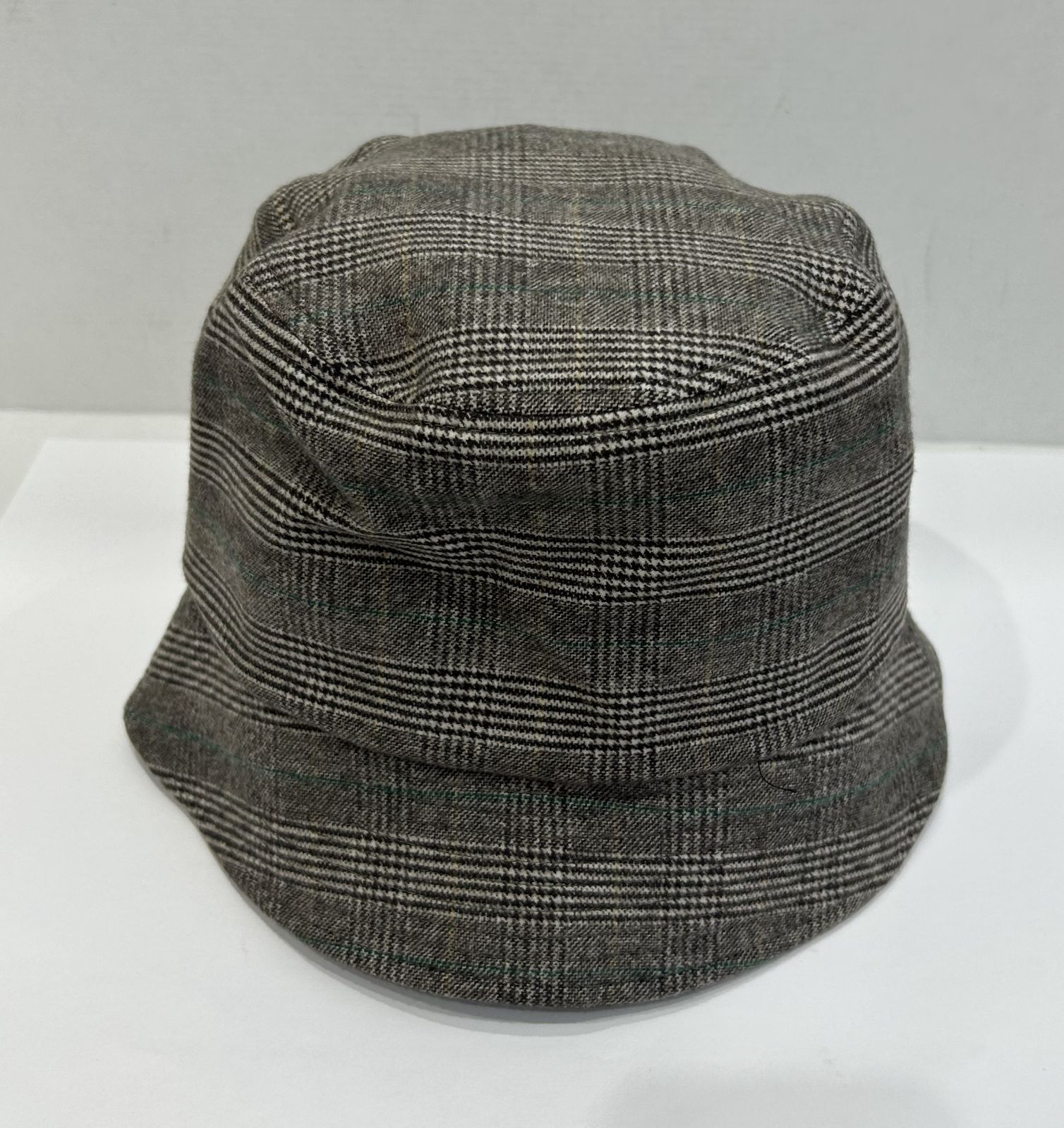 美中古 カシラ チェック柄 ロゴ バケット ハット 頭周り約54㎝ CA4LA