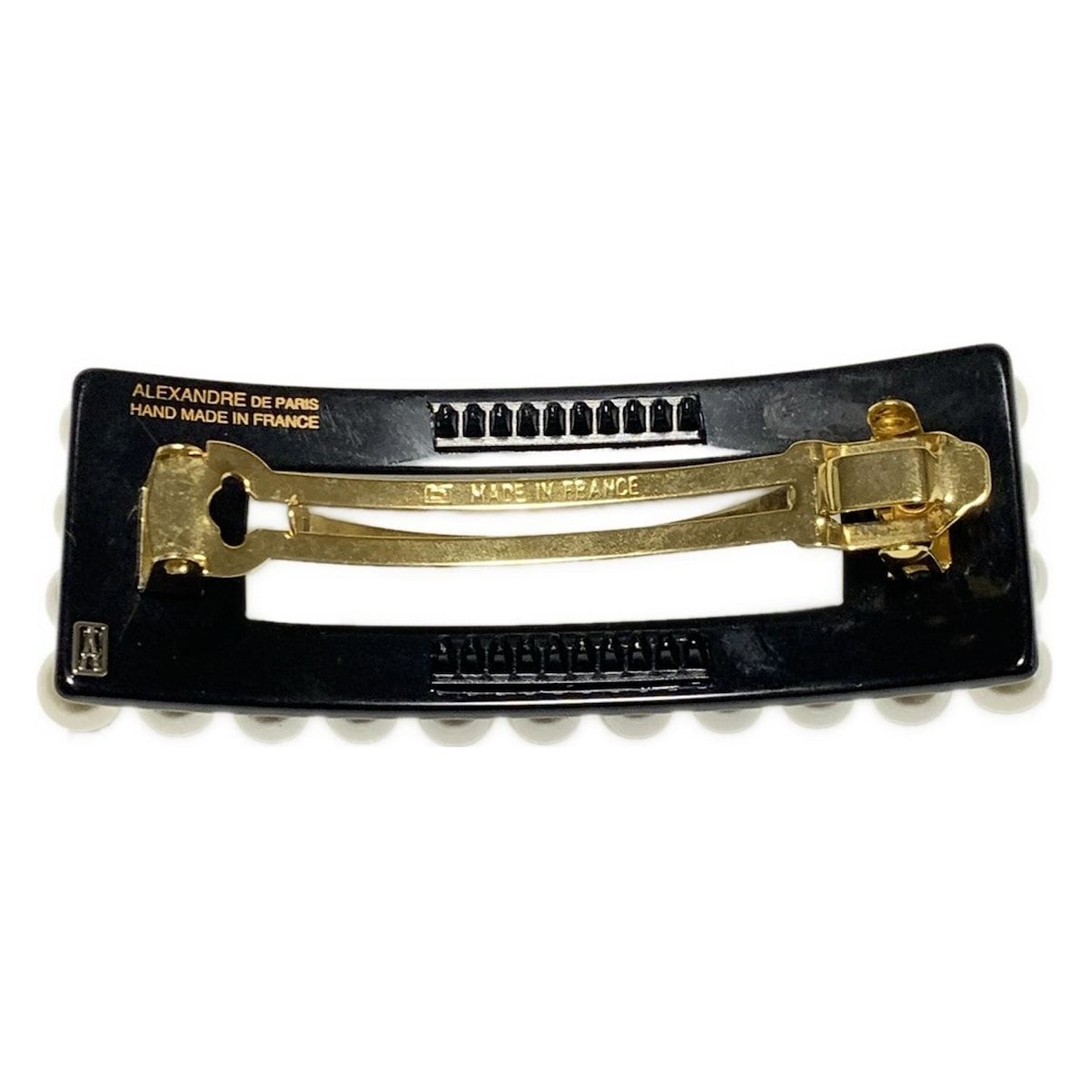 ALEXANDRE de PARIS アレクサンドル ドゥ パリ バレッタ - アイボリー×黒