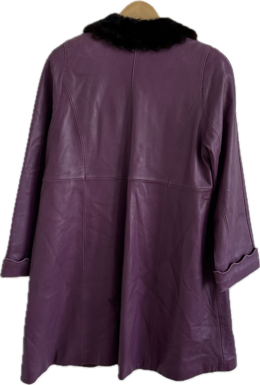 PIERRE BALMAIN レザージャケット パープル F B8848 BALMAIN バルマン レザージャケット 羊革 ラムレザー パープル