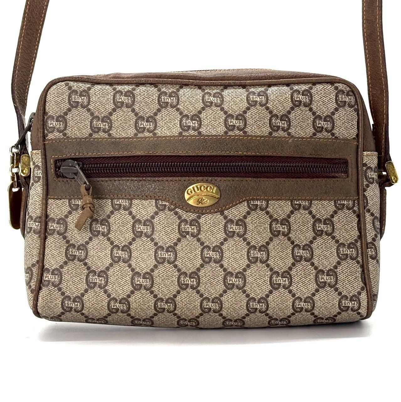 時代を超える名作 GUCCI グッチ ショルダーバッグ Plus GGスプリーム ワンショルダー クロスボディ ブラウン