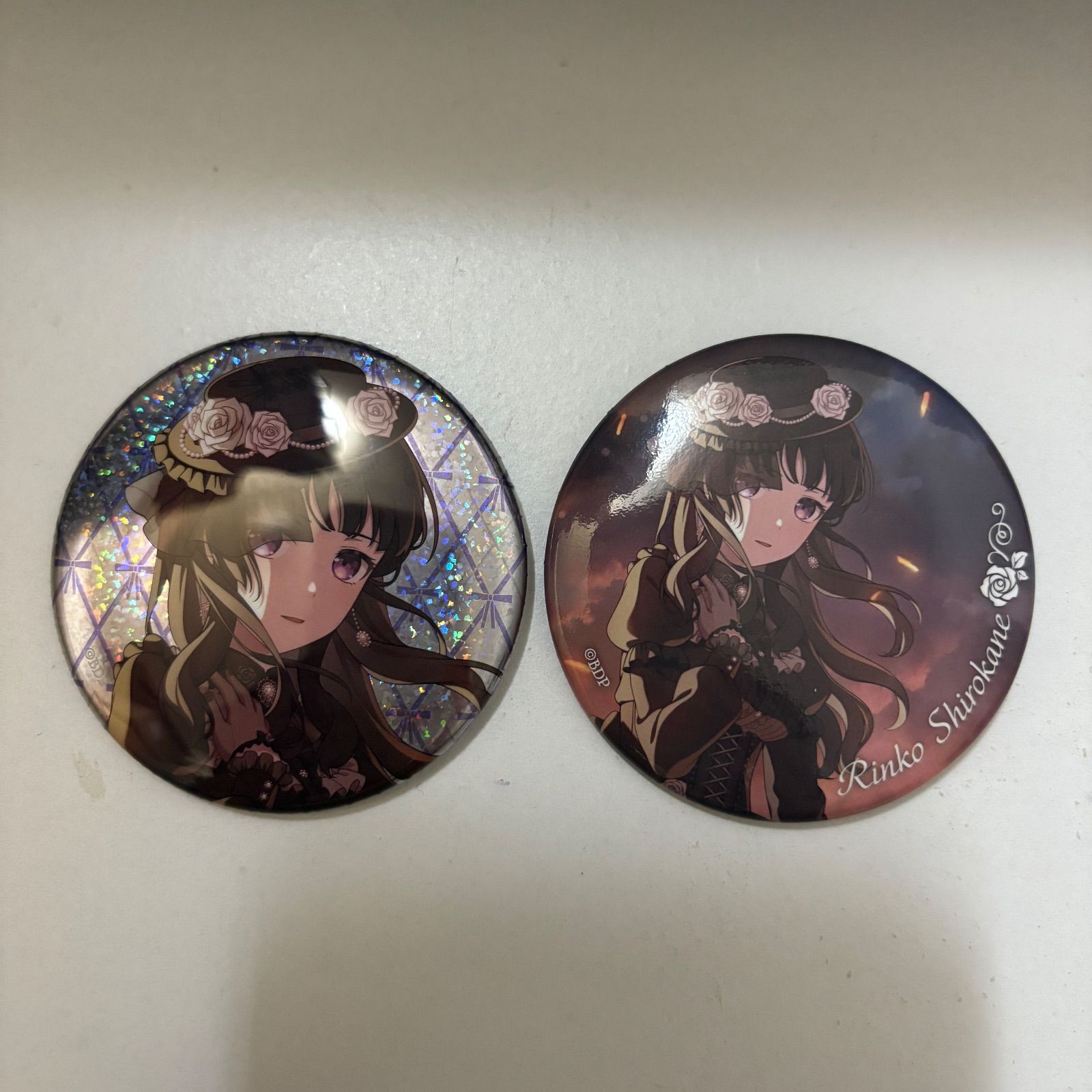 バンドリ Roselia ロゼリア Stille Nacht, Rosen Nacht 缶バッジ 白金