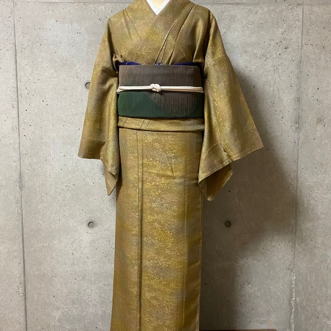 色無地セット 作家物 袷 陶彩染 加藤唐九郎