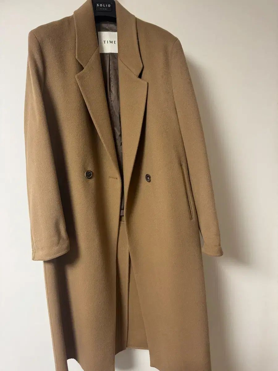 TIME HOMME マキシ コート ベージュ 105