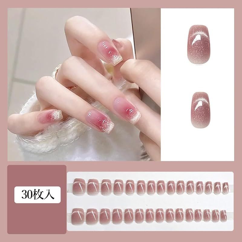 ISHR 24枚入 ネイルチップ ショート ネイルチップ 人気 和風 かわいい