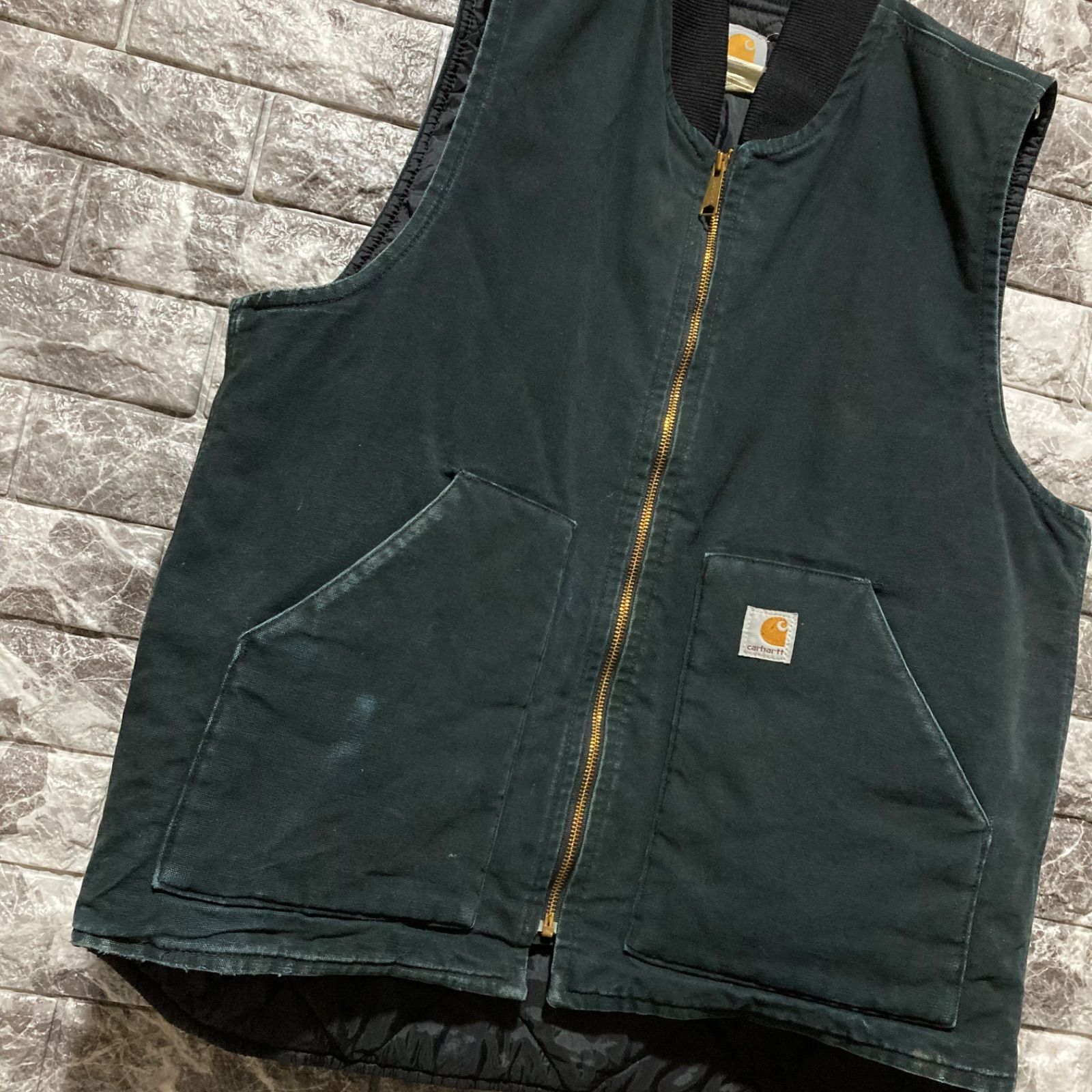 CARHARTT ダックベスト L Tall カーハート DUCK VEST VINTAGE ブラック