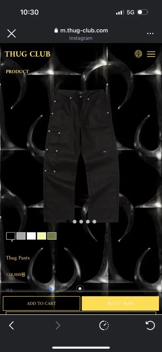 Thug Club サグクラブ ズボン 販売済み THUG CLUB ブラックワーク