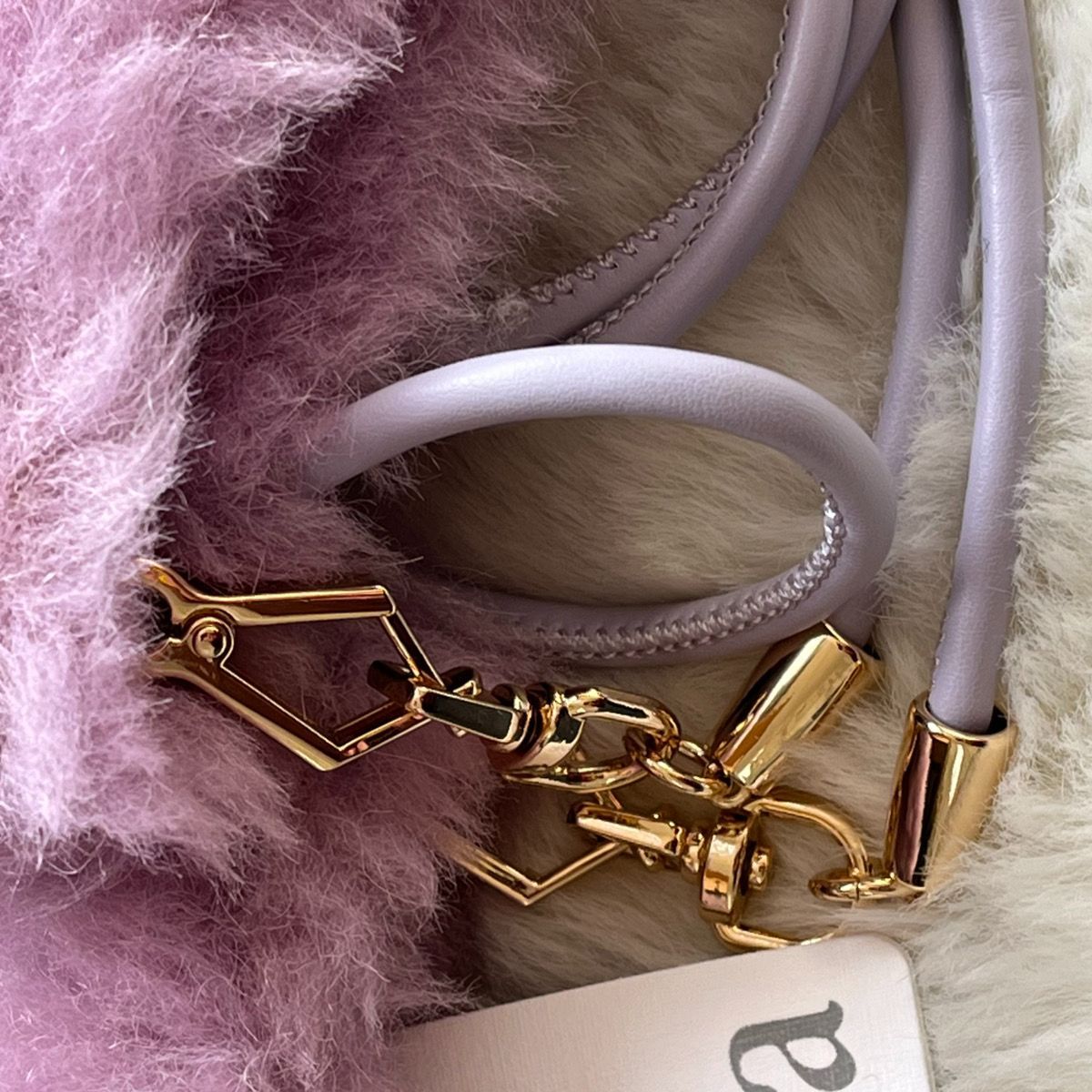 新品未使用 MaxMara マックスマーラ パープル ミトン ストラップ付 ML