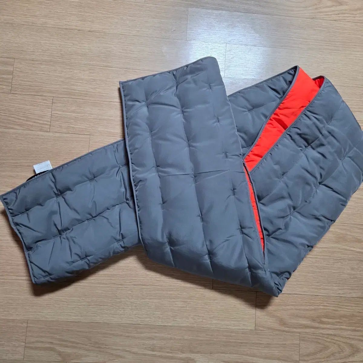 MSGM キルティングマフラー グレー オレンジ