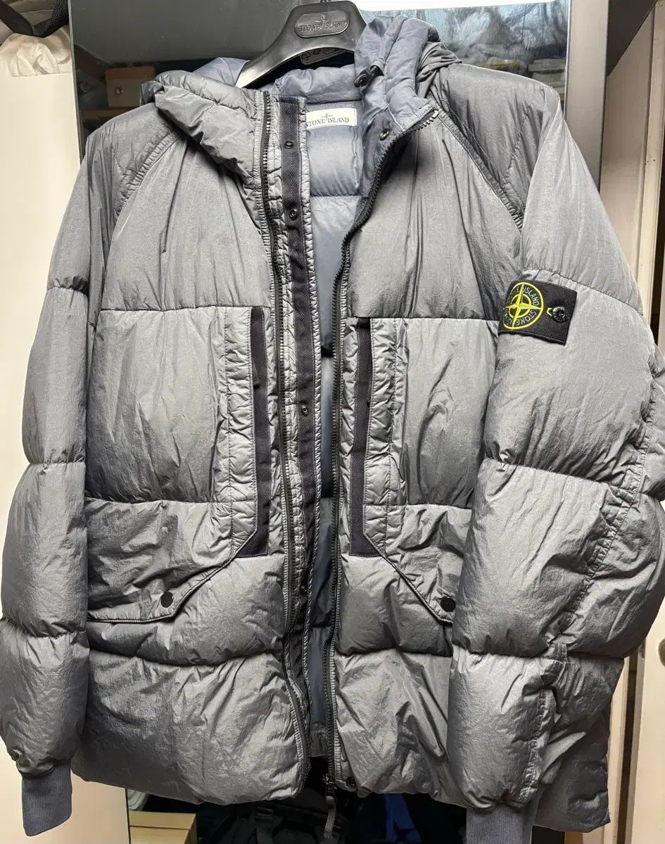 XXL/23FW ストーンアイランド クリンクルレップス ダウン リーグレー