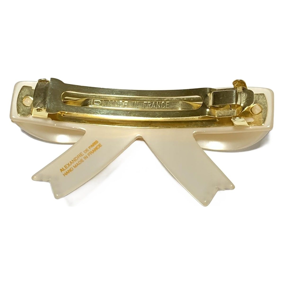 ALEXANDRE de PARIS アレクサンドル ドゥ パリ バレッタ - ベージュ リボン