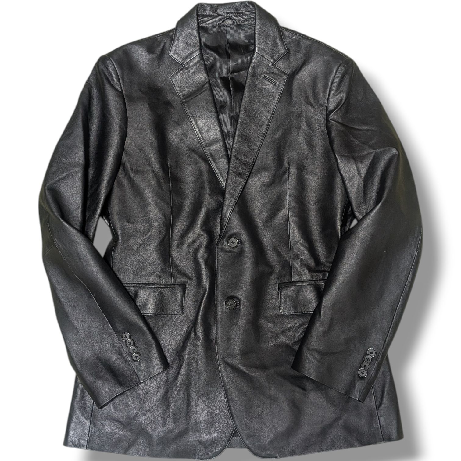 Licorise リコリス ラムレザー テーラードジャケット LL ブラック 黒 Licorice リコリス テーラードジャケット ラムレザー 羊革 本革