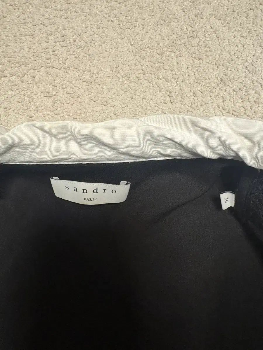  サンドロ ツイード ONE PIECE 長袖 七分袖 ミニワンピース