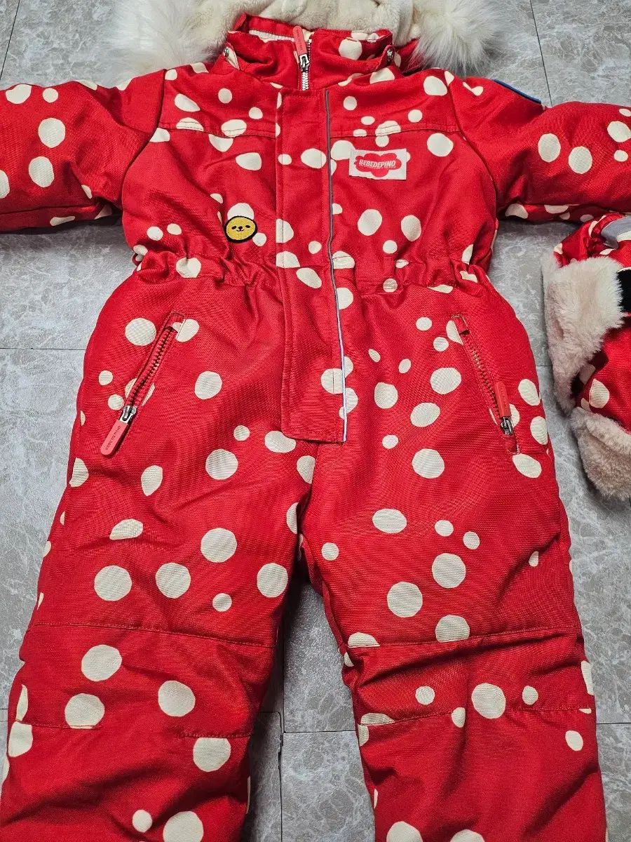 ベベ ド ピノ ドット ユア スキーウェア 帽子セット 110