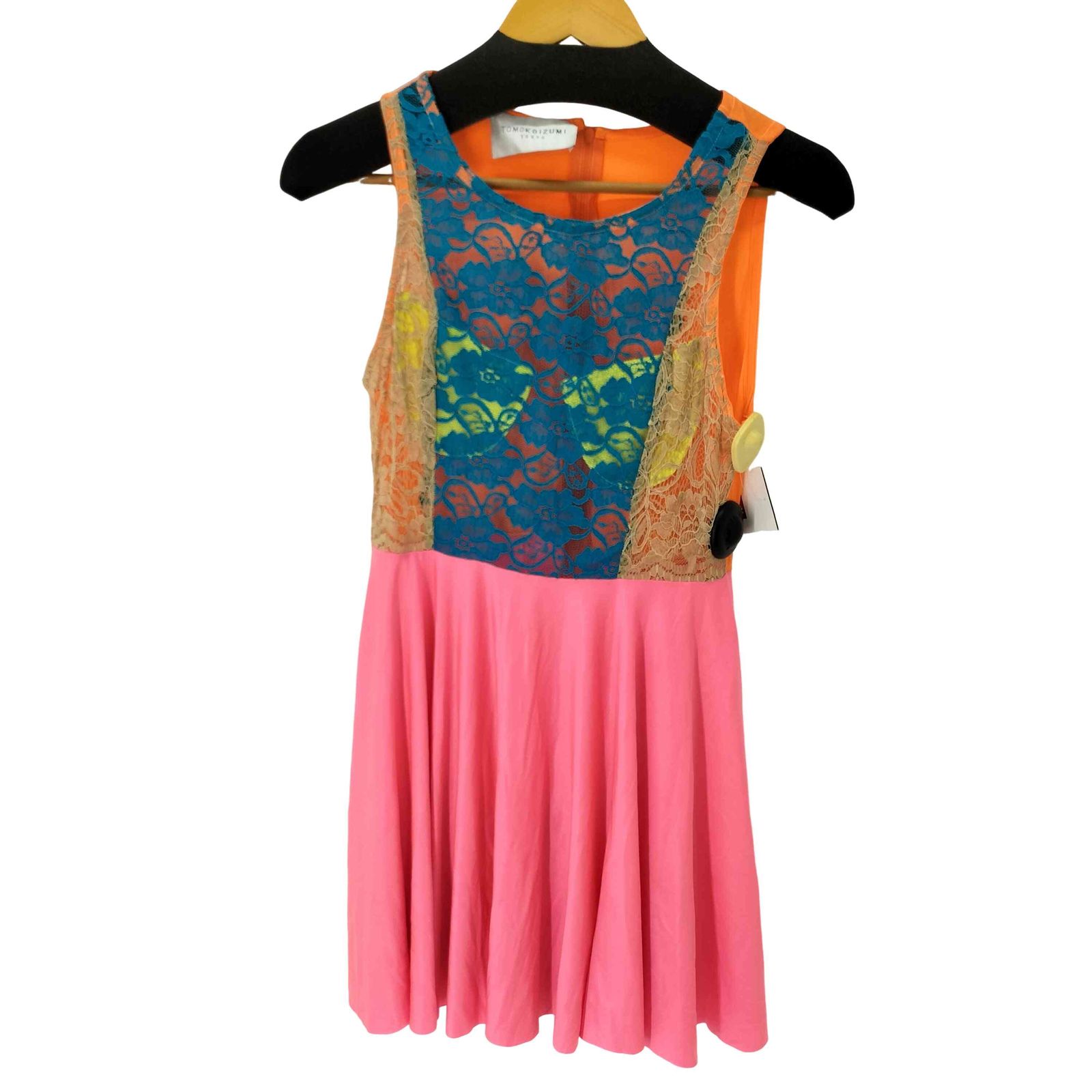 ユーズドフルギ 古着 TOMO KOIZUMI レース切替ノースリーブワンピース domestic レディース 表記無