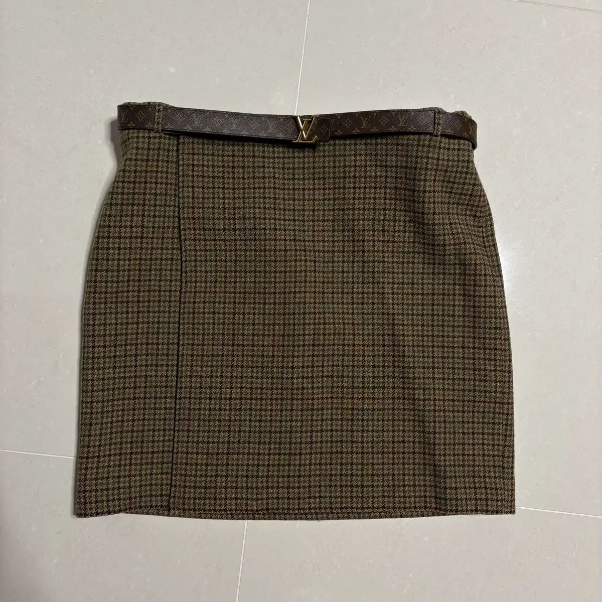 POLO RALPH LAUREN ヴィンテージ CHECK ラップ スカート ウール 30インチ