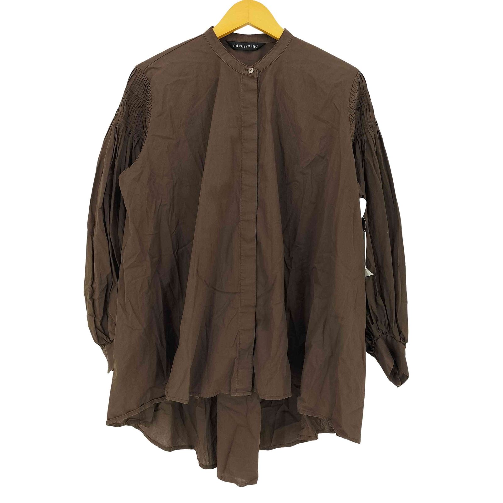 mizuiro ind(ミズイロインド) ピンタックパフスリーブシャツ レディース FREE 【中古】【ブランド古着バズストア】 ミズイロインド mizuiro ind ピンタックパフスリーブシャツ レディース