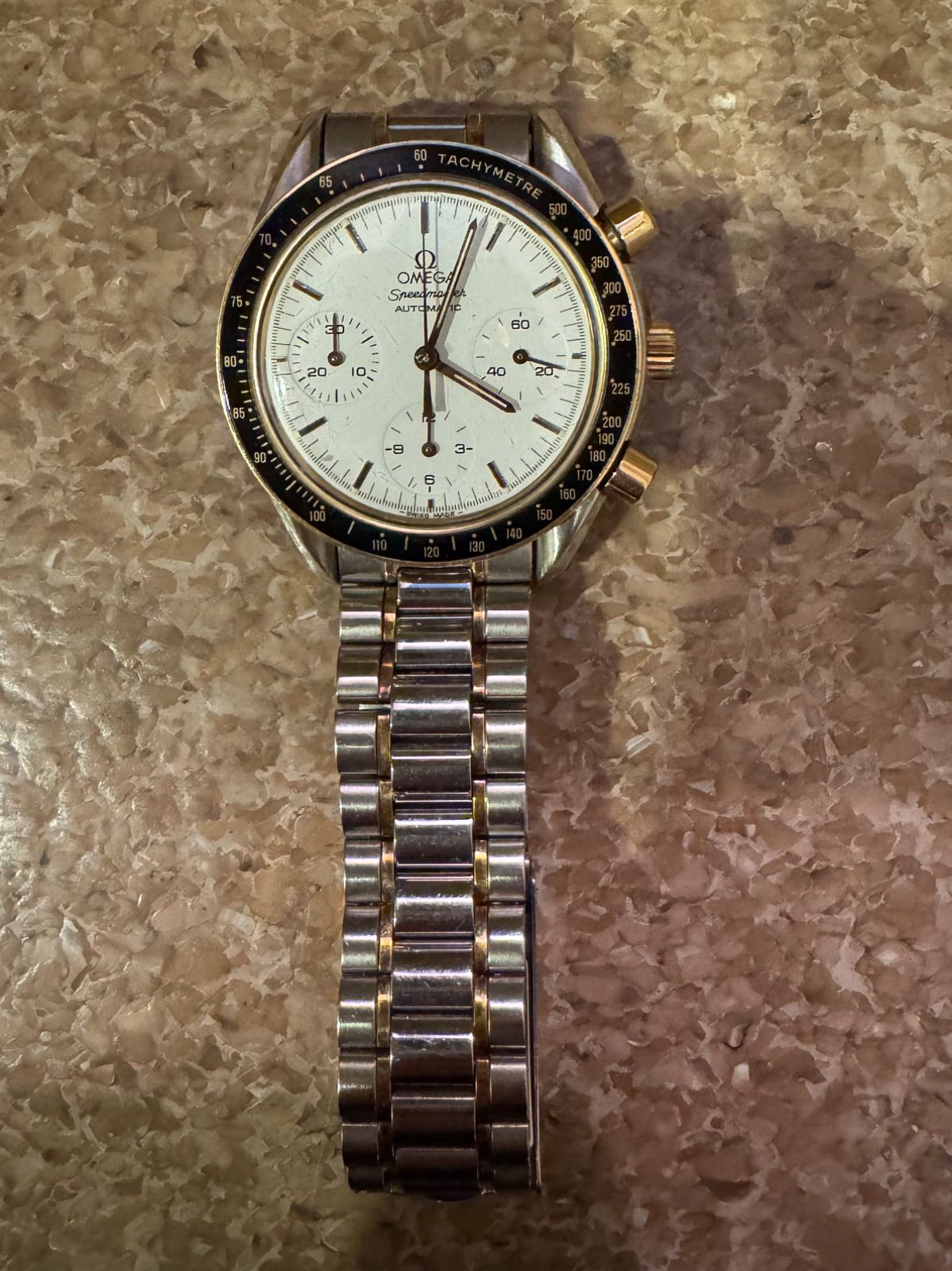 年末まで オメガ OMEGA スピードマスターコンビ 175 0032クロノグラフ ホワイトYG 自動巻き Speedmaster