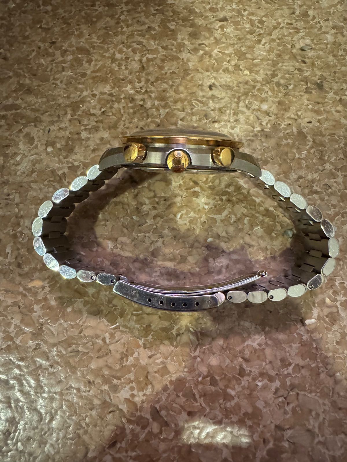  年末まで オメガ OMEGA スピードマスターコンビ 175 0032クロノグラフ ホワイトYG 自動巻き Speedmaster ロゴ入り 自動巻き時計 腕時計(アナログ)