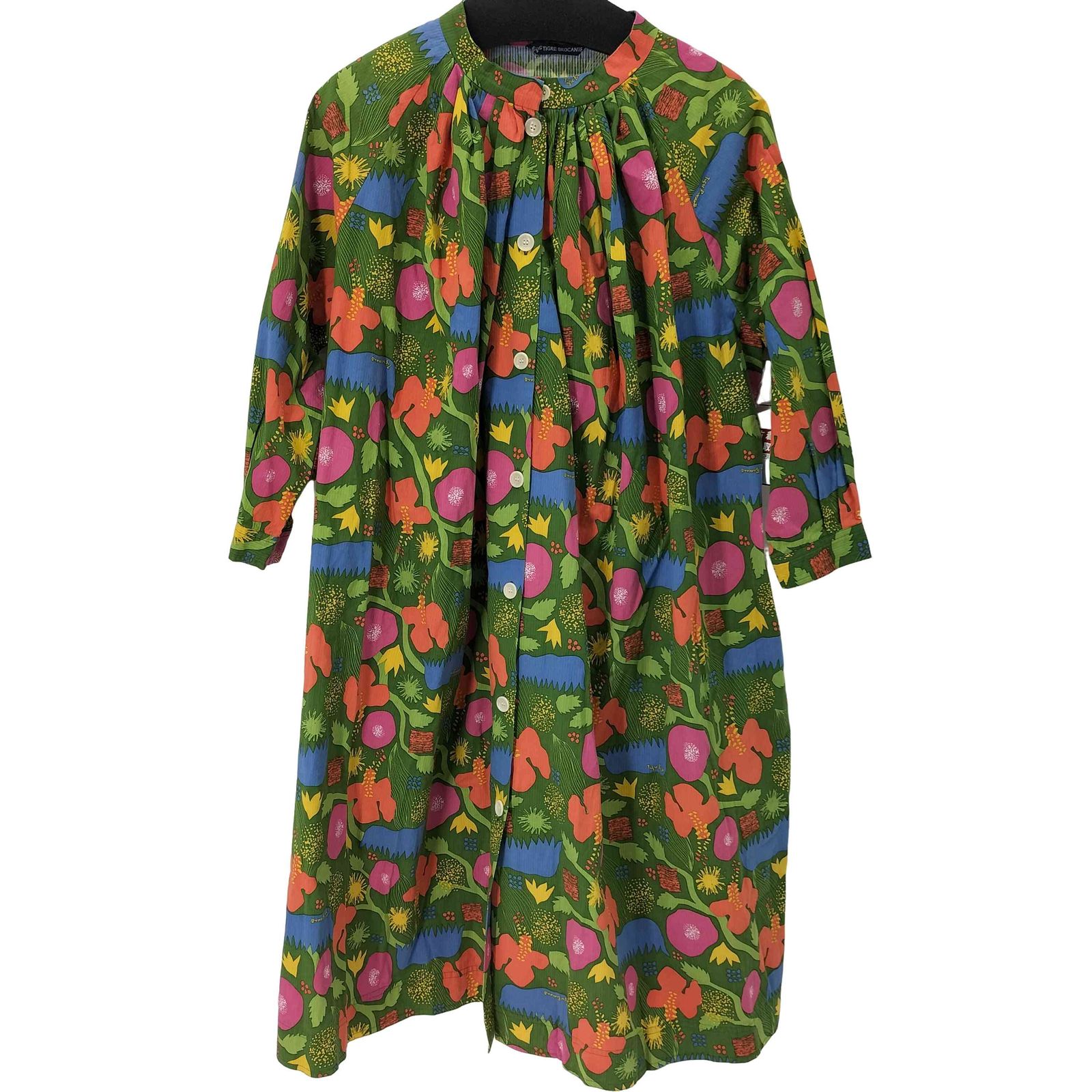ティグルブロカンテ TIGRE BROCANTE ハワイアンフラワーコードラグランタックワンピース レディース