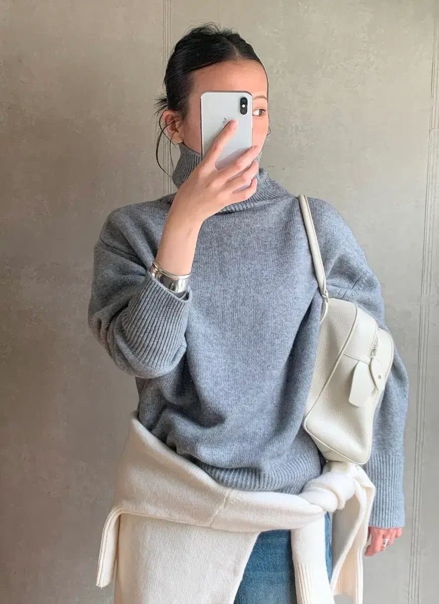 フレッシュレーベル ベリテ タートルネック ニット グレー