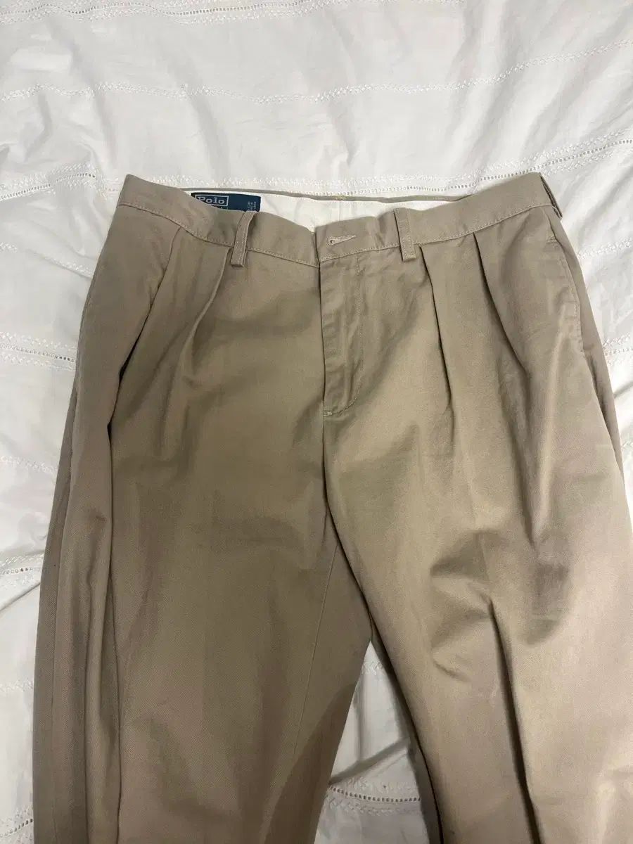 ポロ ベージュ コットン パンツ エダン チノ