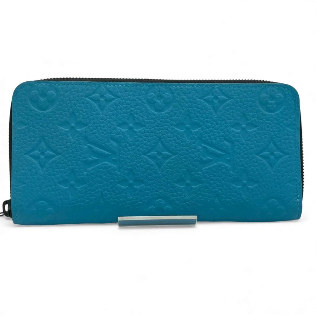 Y ルイヴィトン Louis Vuitton 長財布 ジッピーウォレット ヴェルティカル トリヨン モノグラム ターコイズ