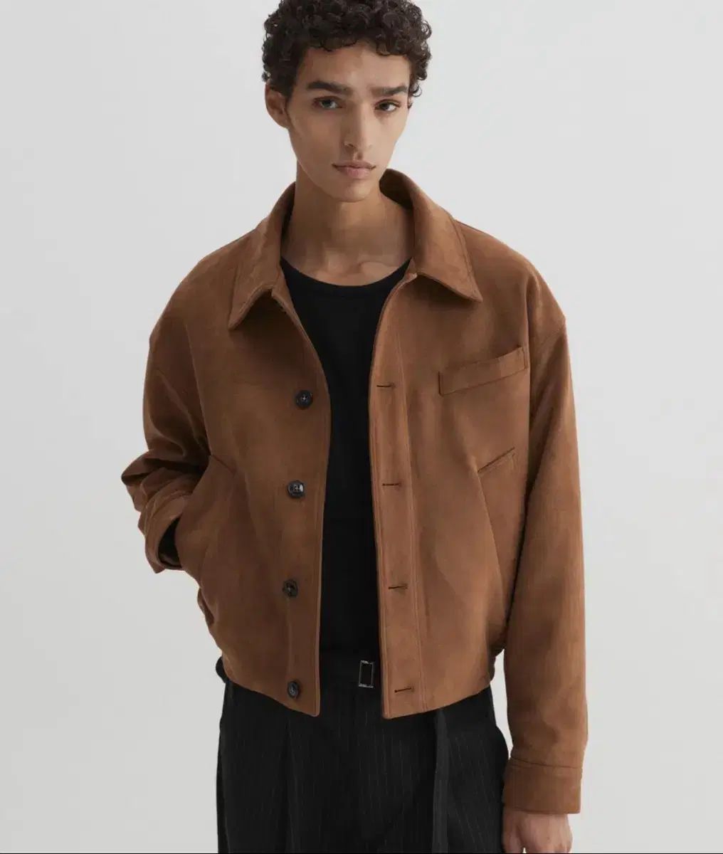 dnsr ディアンドエスアル バルモア クロップド ジャケット ブラウン M