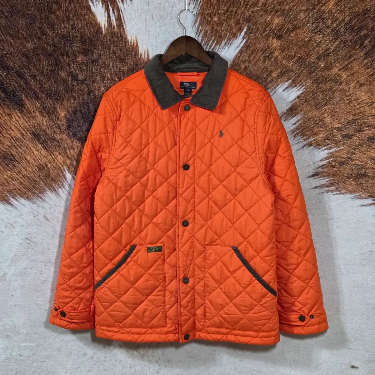 ポロラルフローレン オレンジ キルティング Classic 軽量 ジャケット