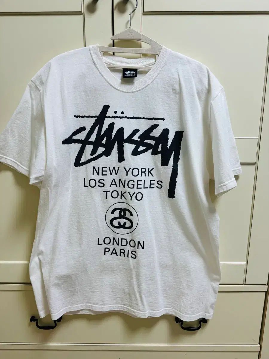 STUWORLD TOUR半袖Tシャツ 白 L