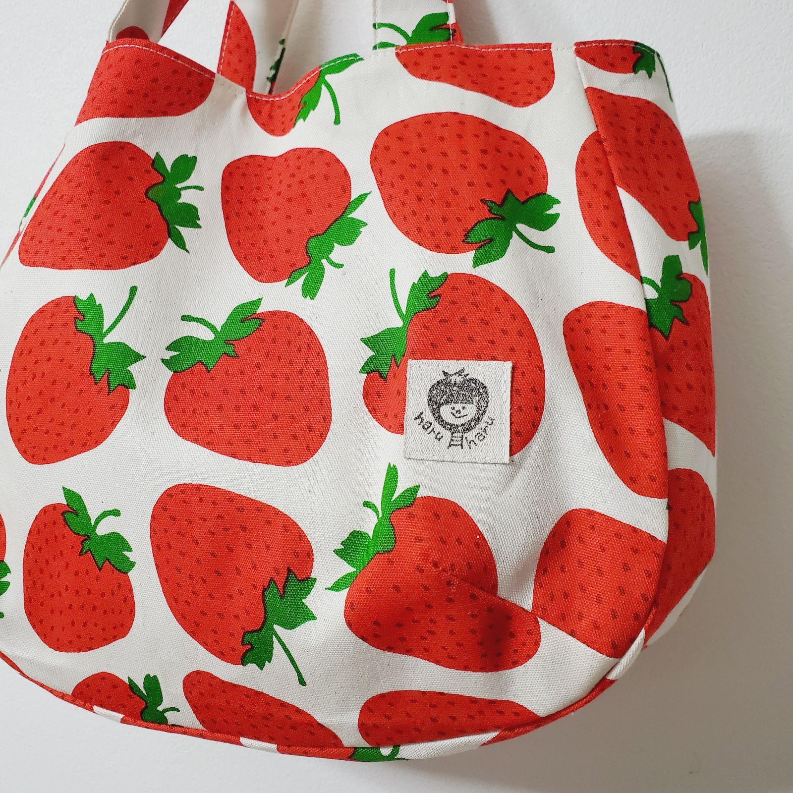 マチたっぷりラウンドトートバッグ ハンドメイド ター 手作りバッグ